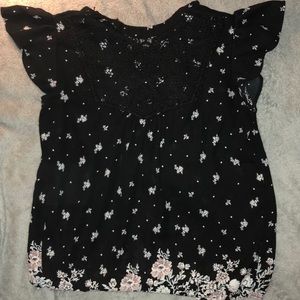 Nice floral shirt with design on chest